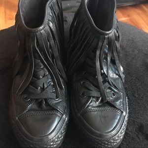 Leather Fringe Converse ALL⭐️STAR